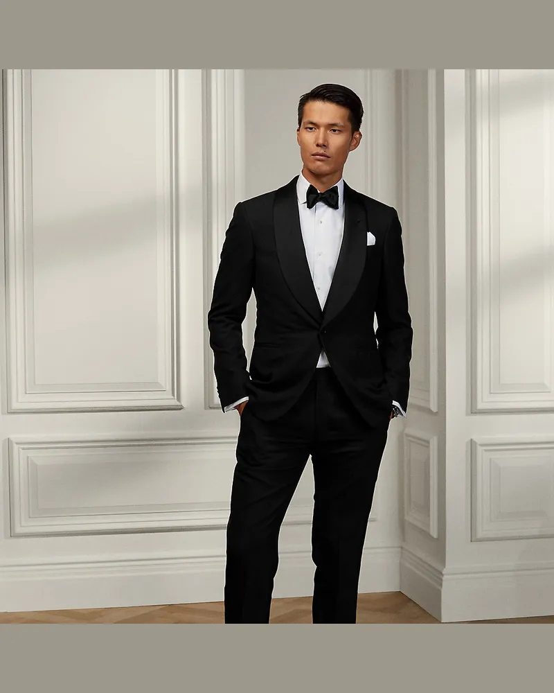 Ralph Lauren Handgeschneiderte Smokinghose Gregory Black