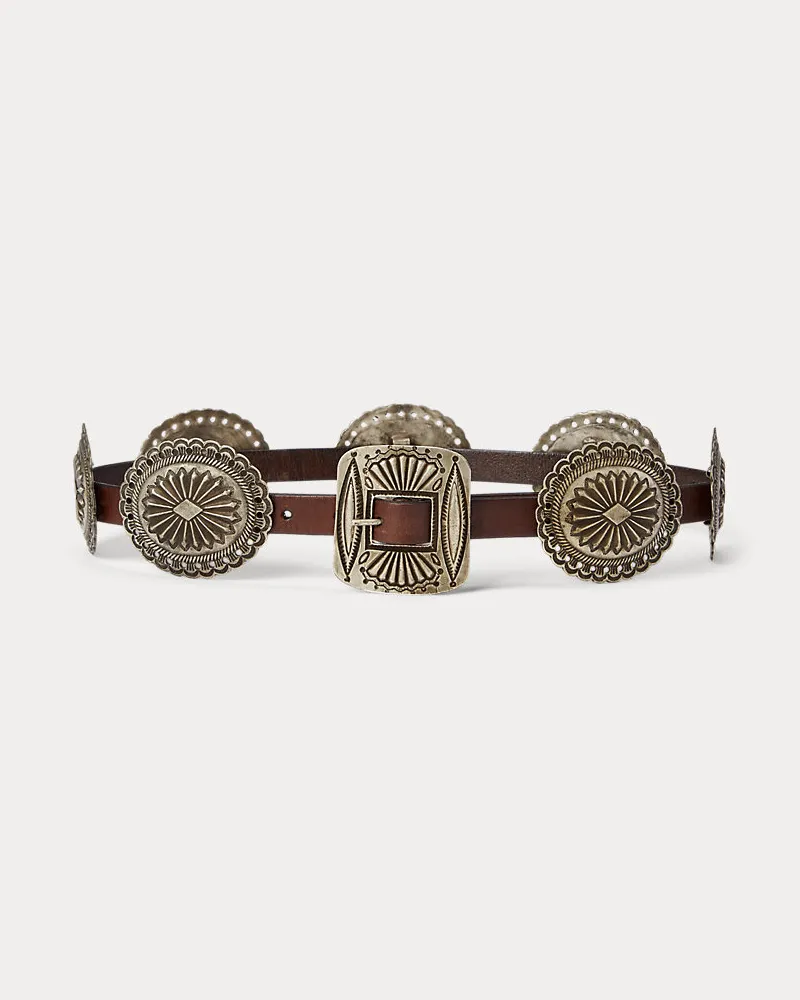 Ralph Lauren Ledergürtel mit Metallakzent Brown