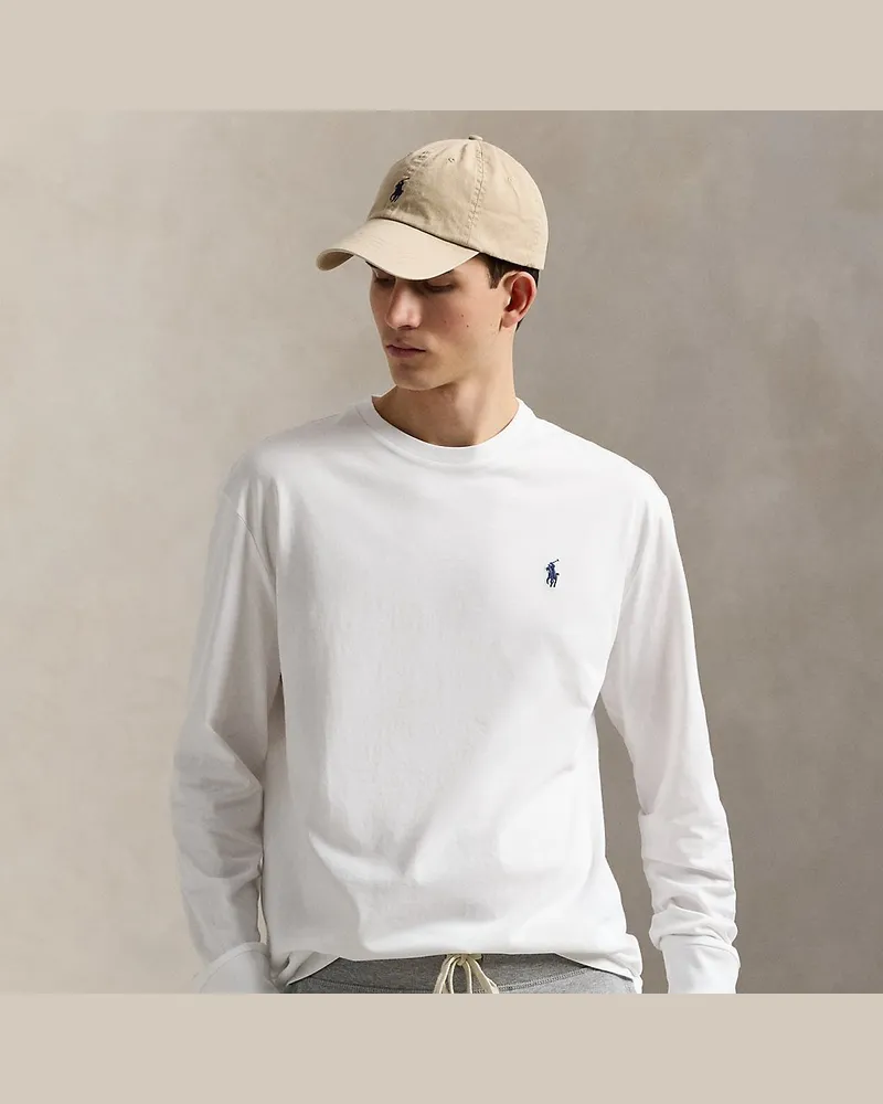 Ralph Lauren Langärmliges Classic-Fit Jersey-T-Shirt White