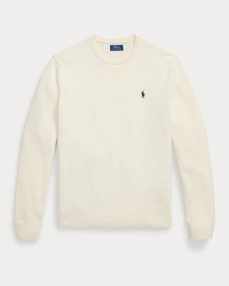 Ralph Lauren Wollpullover mit Rundhalsausschnitt Cream