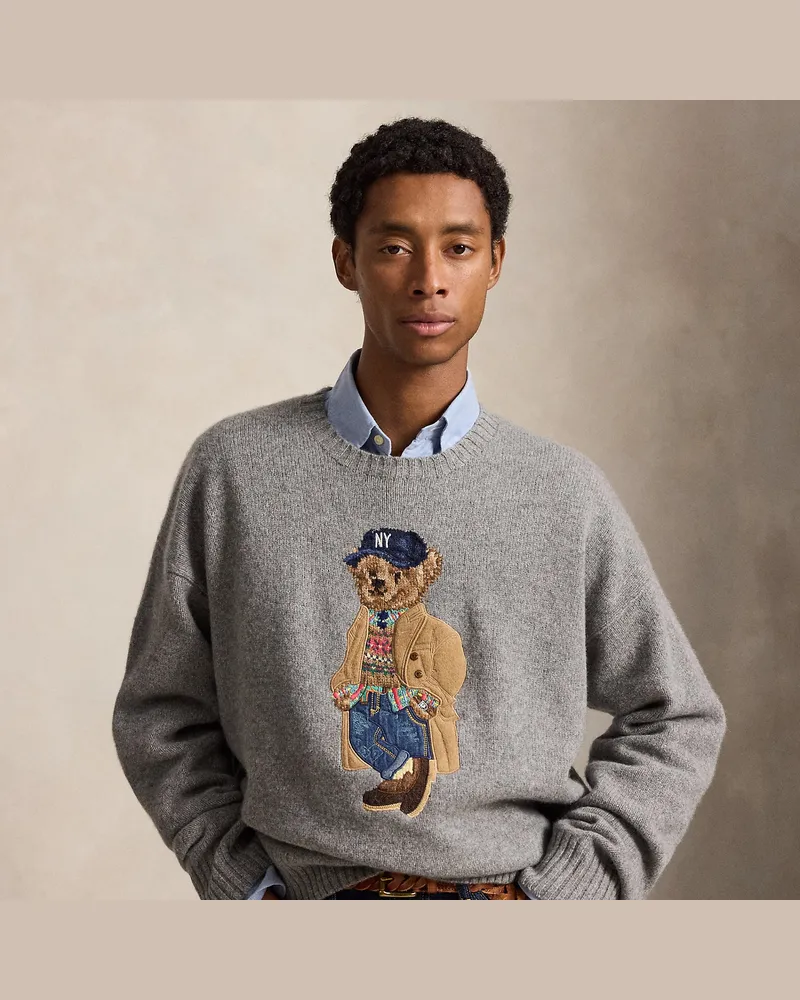 Ralph Lauren Relaxed-Fit Pullover mit Polo Bear Grey