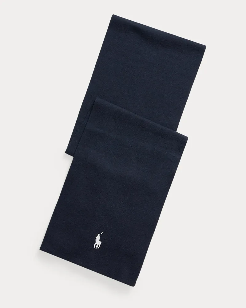 Ralph Lauren Schal aus gekämmter Baumwolle Blue