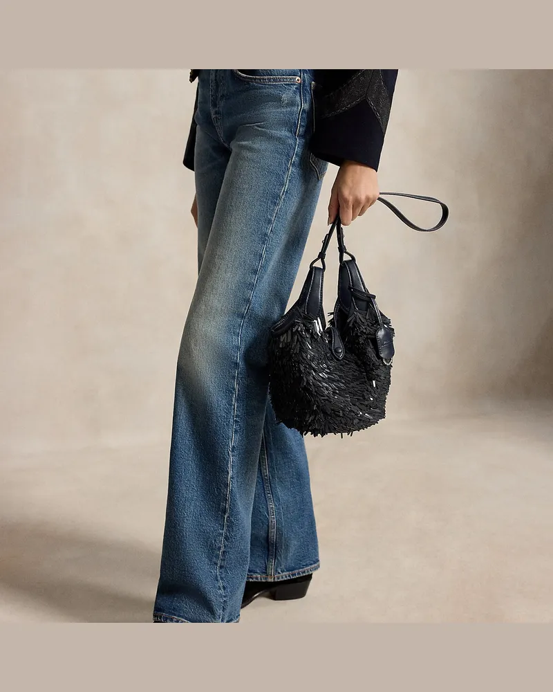 Ralph Lauren Hybrid-Tasche Polo Play mit Perlen Blue