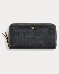 Ralph Lauren Denim-Reisebrieftasche in Indigo Blue