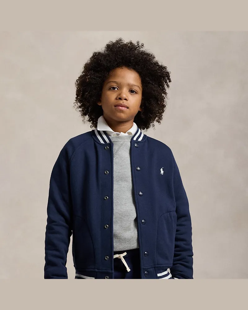 Ralph Lauren Fleece-Baseballjacke Blue