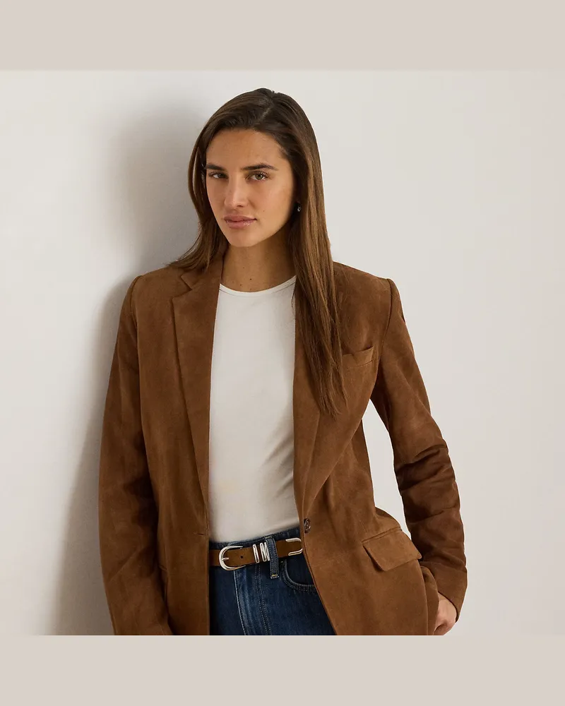 Ralph Lauren Blazer aus Ziegenwildleder Brown