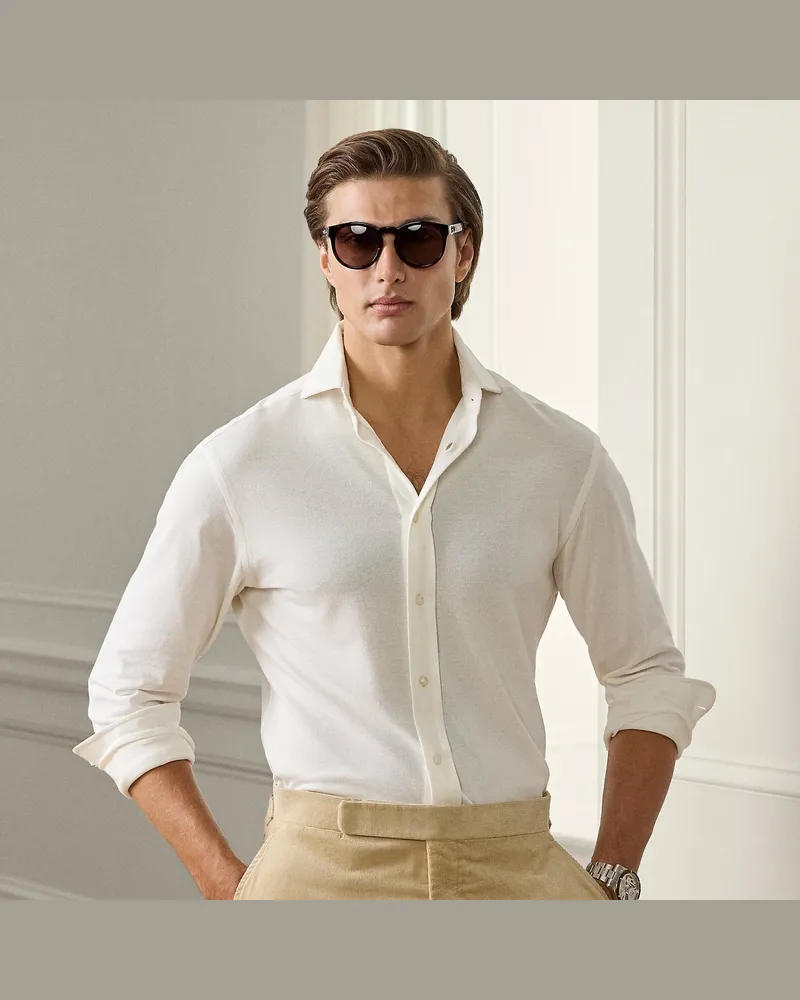 Ralph Lauren Baumwollpiqué-Oxfordhemd White