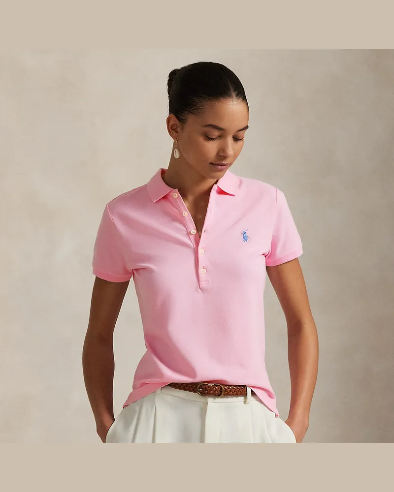 Ralph Lauren Slim-Fit Stretch-Poloshirt Pink