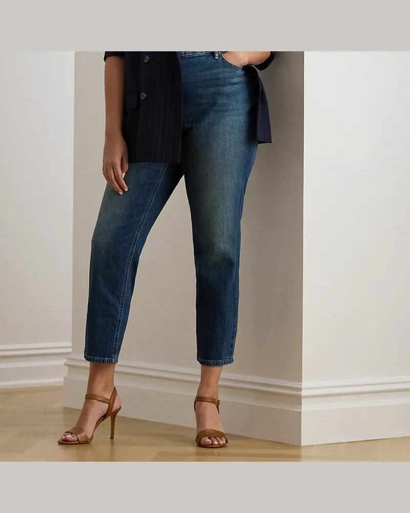 Ralph Lauren Plus Größen - Knöchellange Straight-Fit Jeans Blue