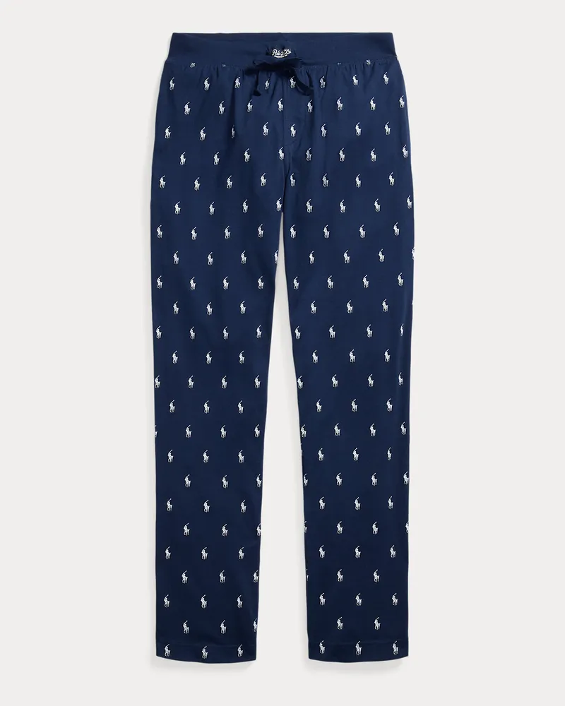 Ralph Lauren Pyjamahose mit charakteristischem Pony Blue