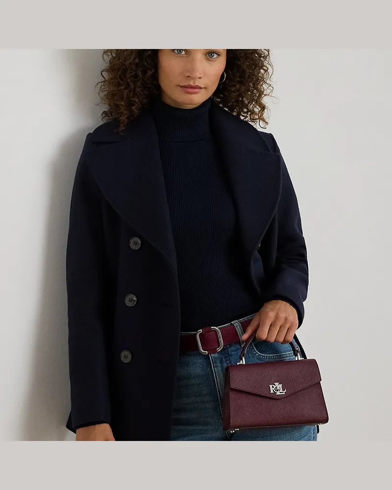 Ralph Lauren Kleine Umhängetasche Farrah aus Leder Red
