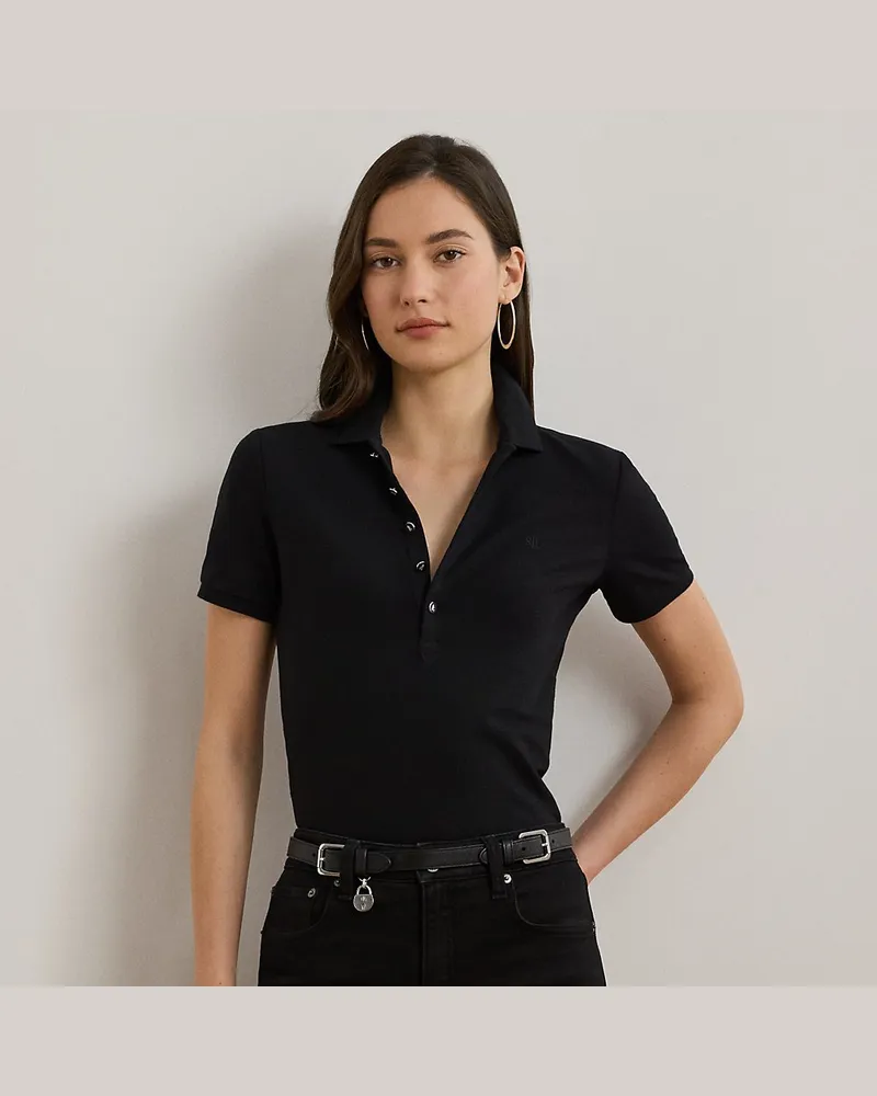 Ralph Lauren Piqué-Poloshirt Black