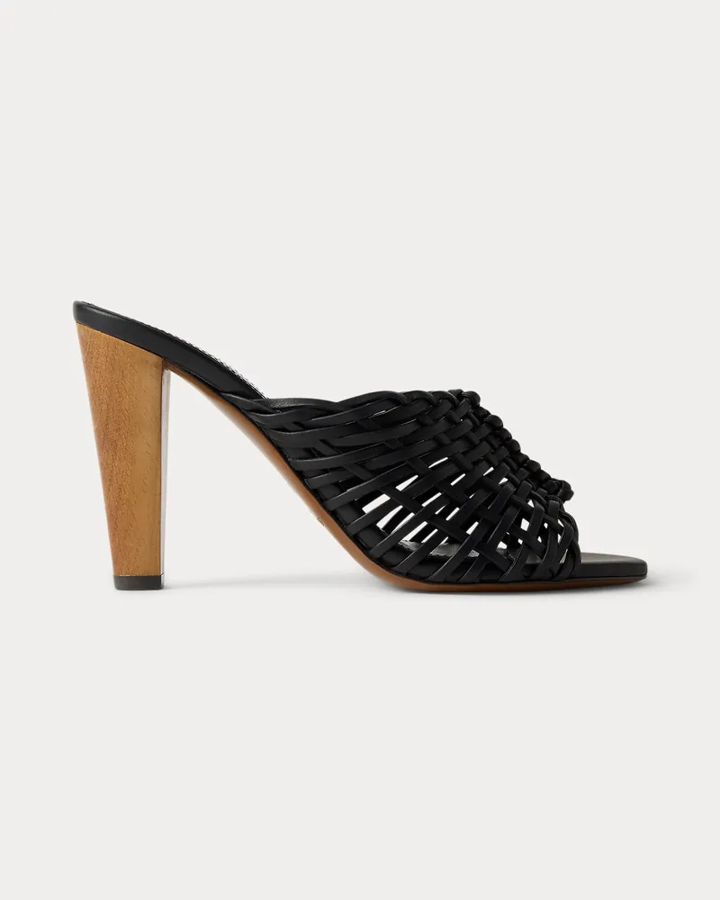 Ralph Lauren Pantolette Adela aus Lammleder Black
