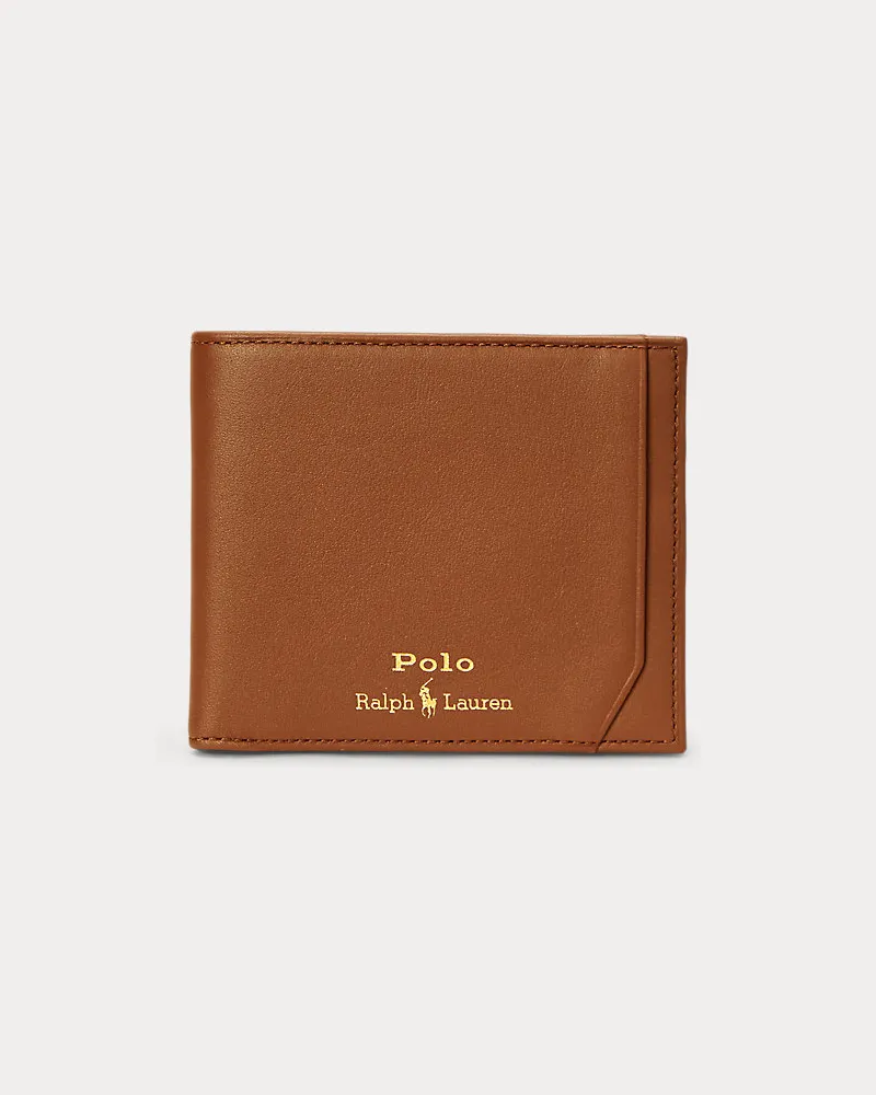 Ralph Lauren Brieftasche aus geschmeidigem Leder Brown
