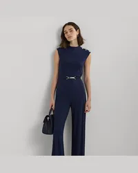 Ralph Lauren Jumpsuit mit Halbrollkragen und Gürtel Blue