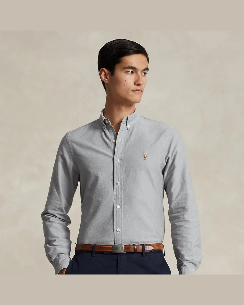 Ralph Lauren Slim-Fit Oxfordhemd Grey