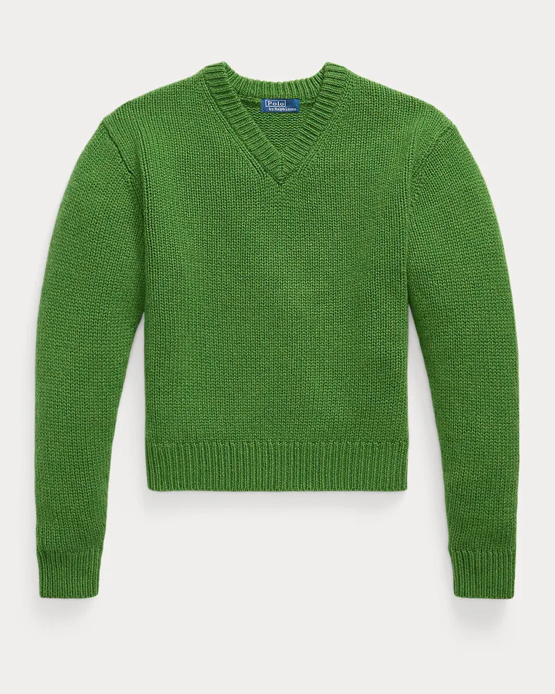 Ralph Lauren Kaschmirpullover mit V-Ausschnitt Green