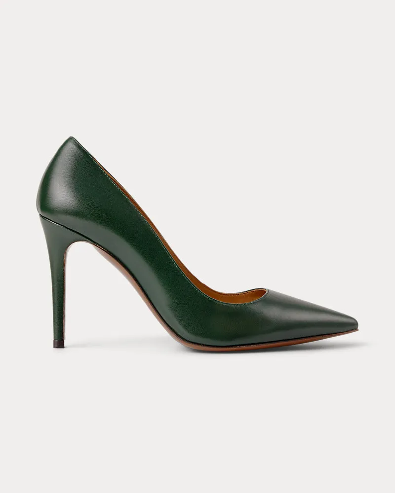 Ralph Lauren Pumps Tenney aus Ziegenleder Green