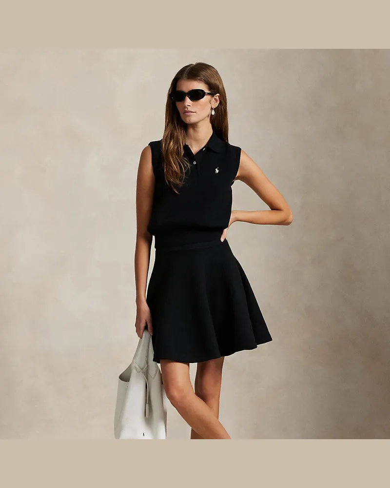 Ralph Lauren Tellerrock aus Strick Black