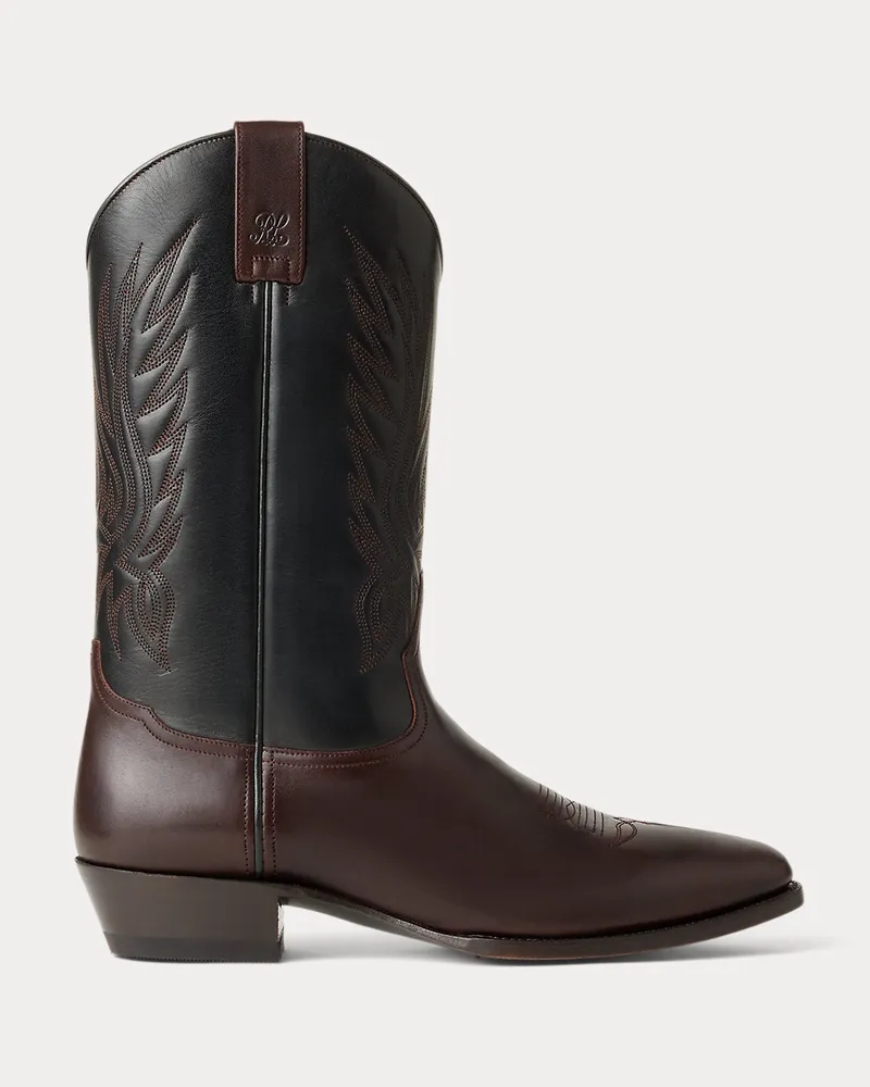 Ralph Lauren Westernstiefel aus Leder Brown
