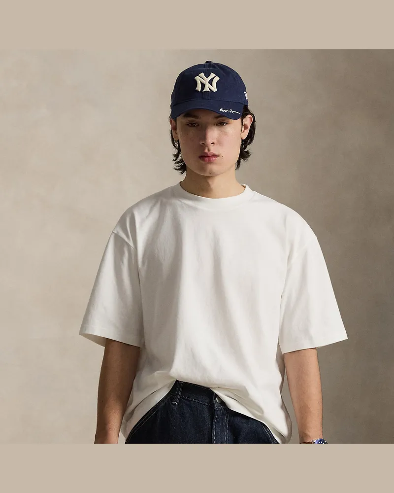 Ralph Lauren Angerautes Relaxed-Fit Jersey-T-Shirt White