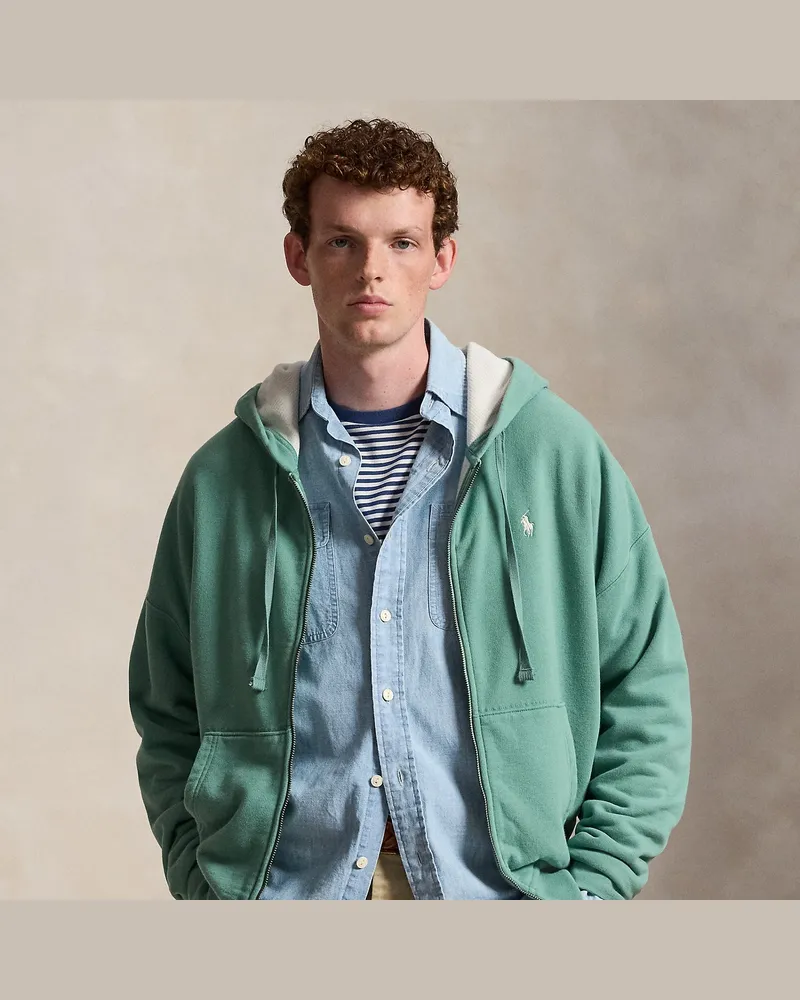 Ralph Lauren Relaxed-Fit Loopback-Fleece-Kapuzenjacke Blue