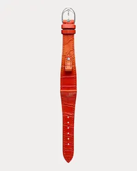 Ralph Lauren Small-Stirrup-Armband, Alligatorleder Orange