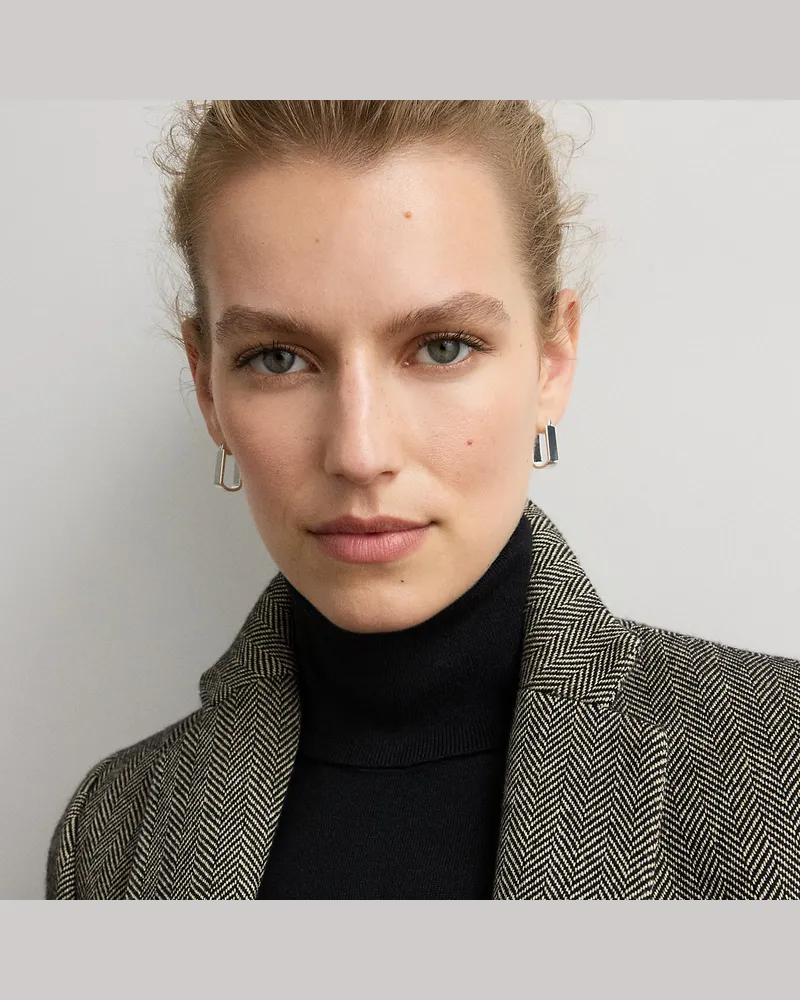 Ralph Lauren Versilberte geometrische Creolen Silver