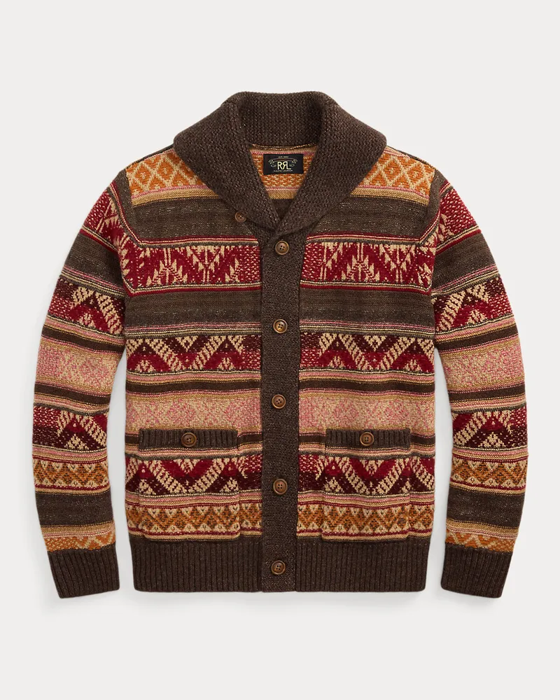 Ralph Lauren Strickjacke mit Schalkragen Brown