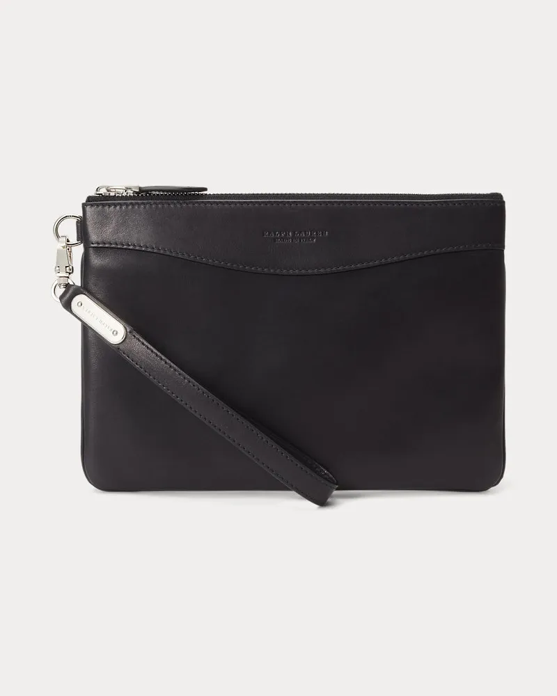 Ralph Lauren Pochette Bedford aus Kalbsleder Black