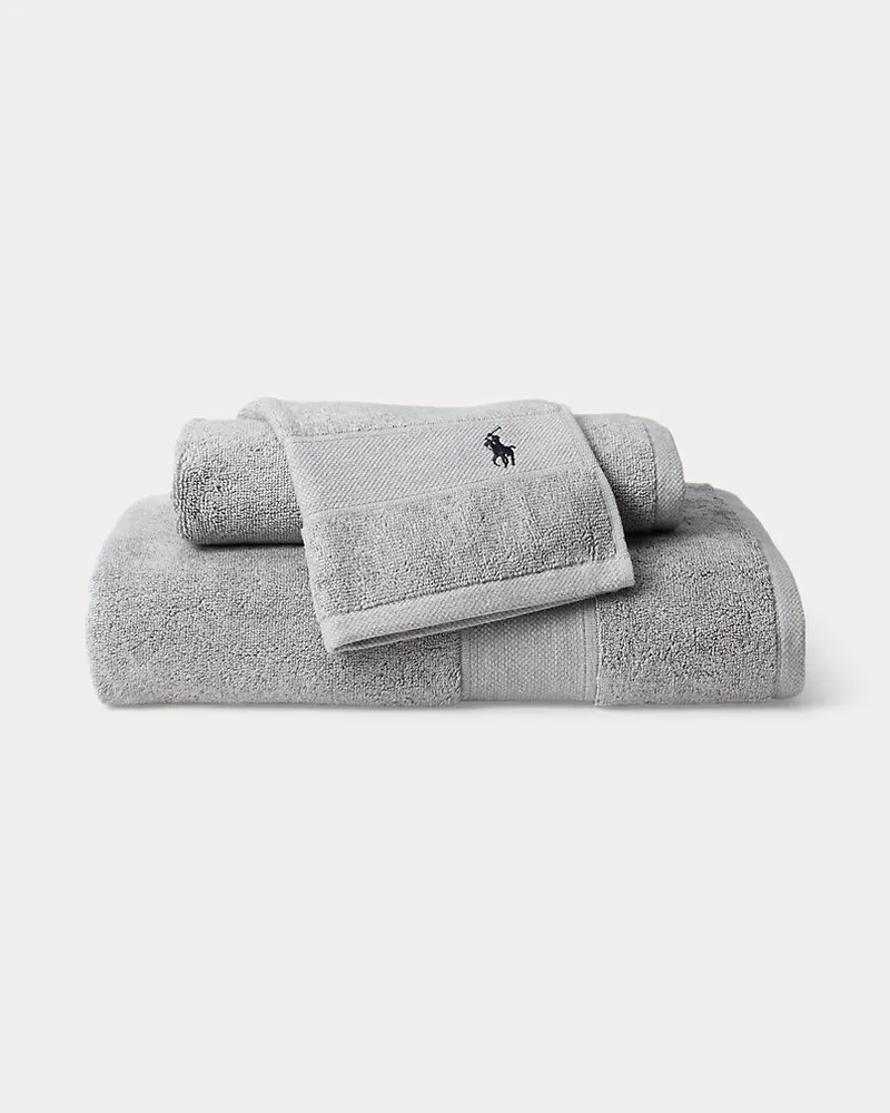 Ralph Lauren Home Das Polo-Handtuch und Badematte Grey