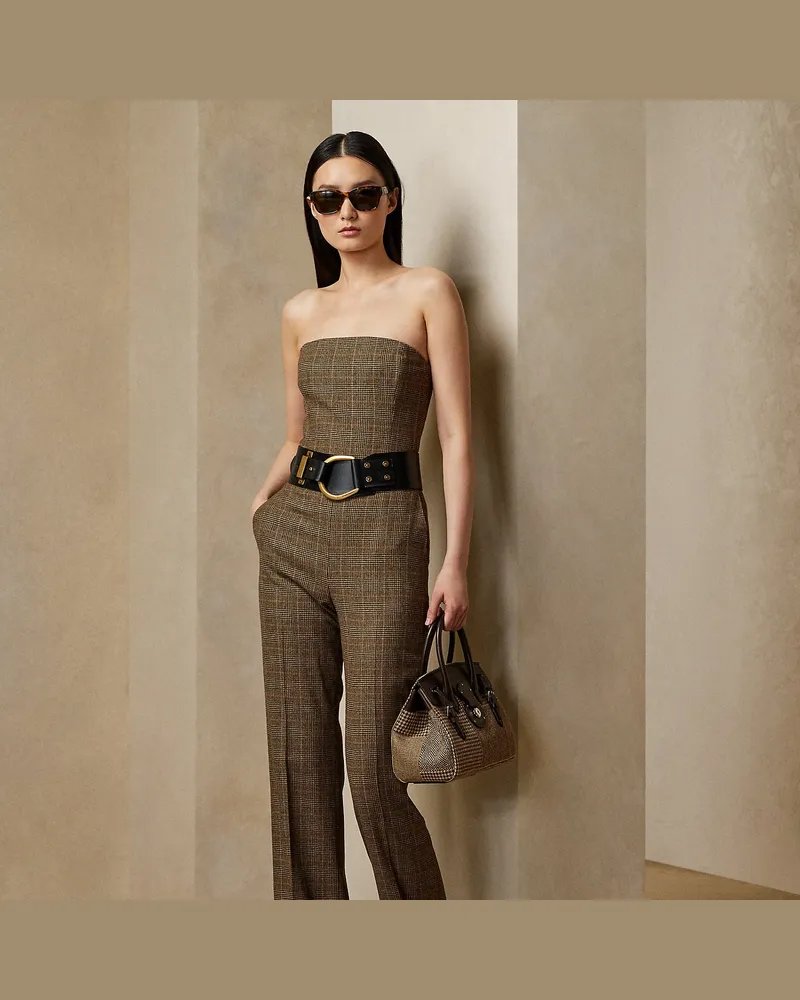 Ralph Lauren Tweed-Glencheck-Jumpsuit Markus Multi