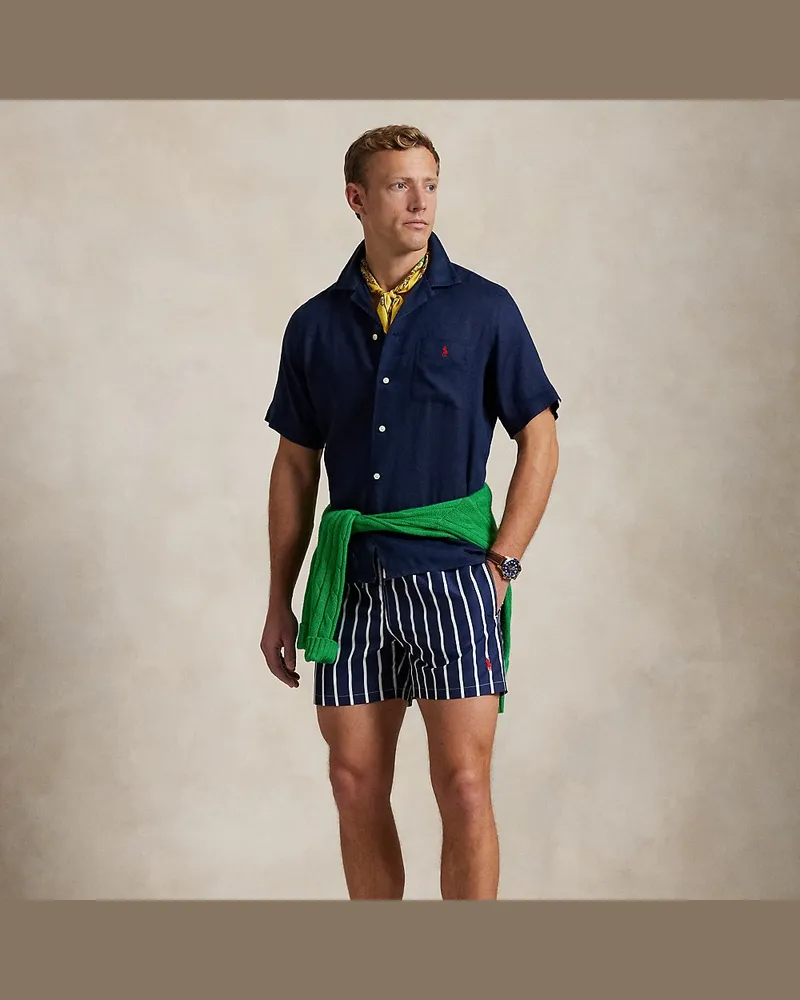 Ralph Lauren Slim-Fit Badeshorts Traveler Blue