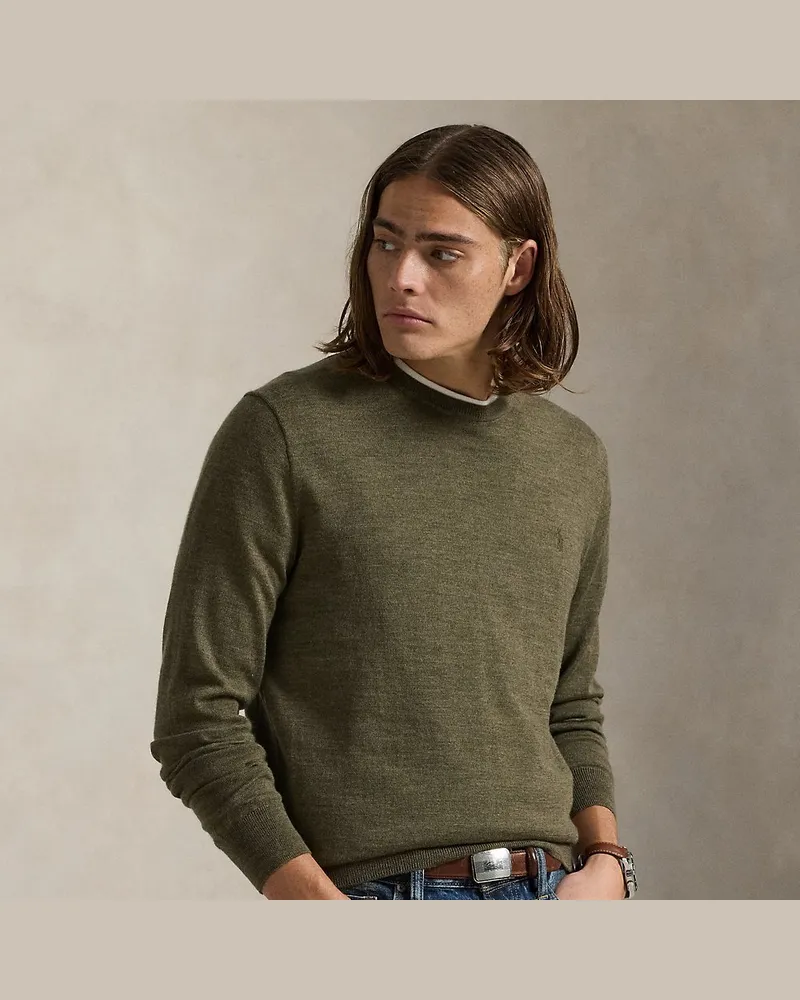 Ralph Lauren Slim-Fit Pullover aus waschbarer Wolle Green