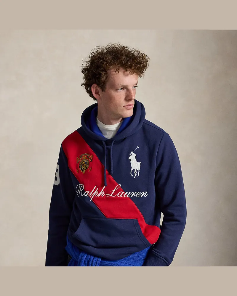 Ralph Lauren Fleece-Kapuzenshirt mit Big Pony Blue