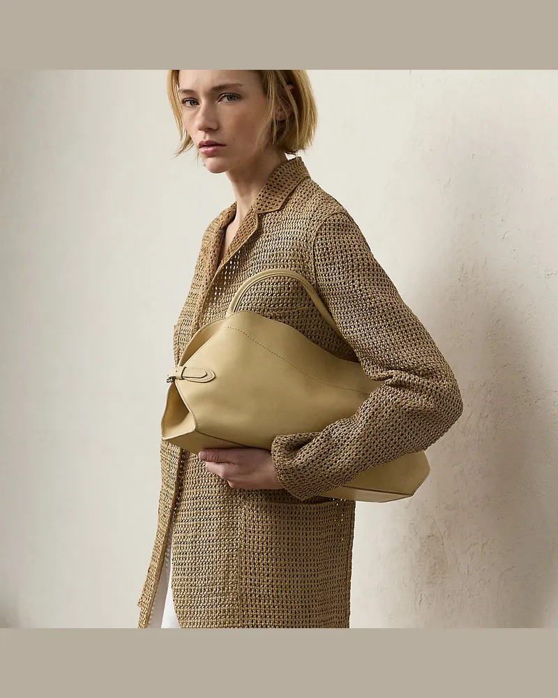 Ralph Lauren Die Schultertasche  Ralph Lauren aus Kalbsleder Natural