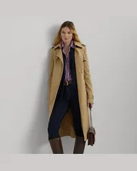 Ralph Lauren Kurzgrößen - Wasserabweisender Trenchcoat mit Gürtel Tan