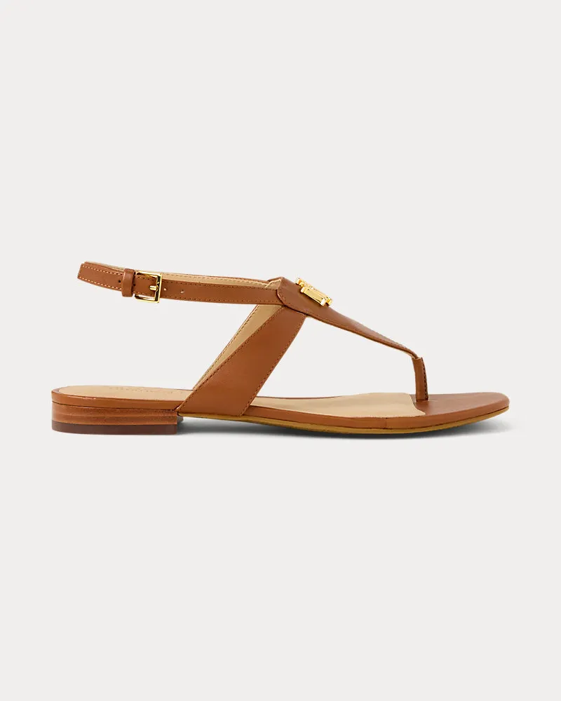 Ralph Lauren Sandale Everley aus Kalbsleder Brown