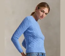 Woll-Kaschmir-Pullover mit Zopfmuster