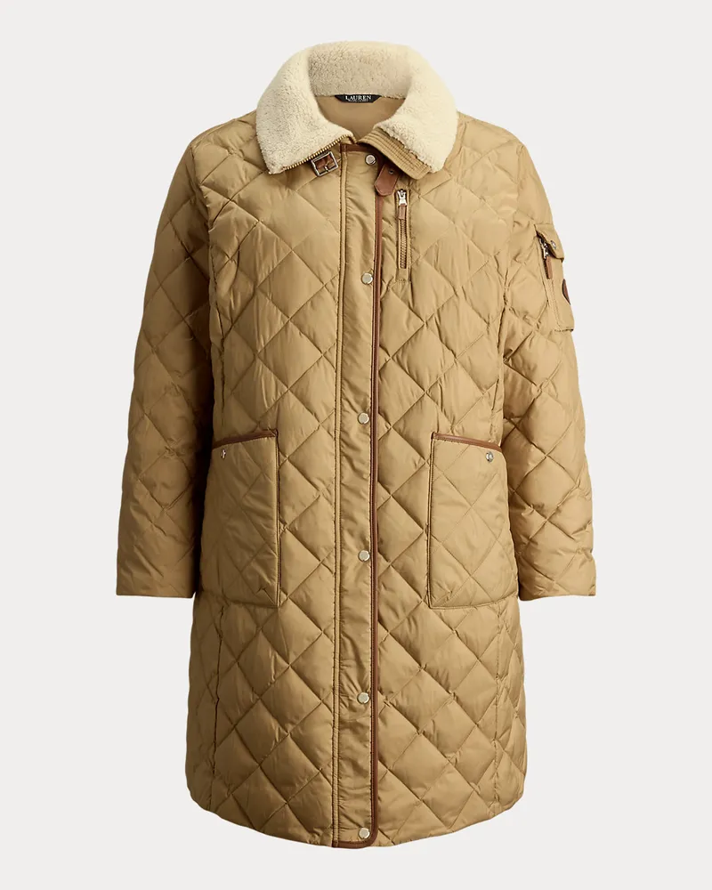 Ralph Lauren Plus Größen - Daunenmantel mit Rautensteppung Tan