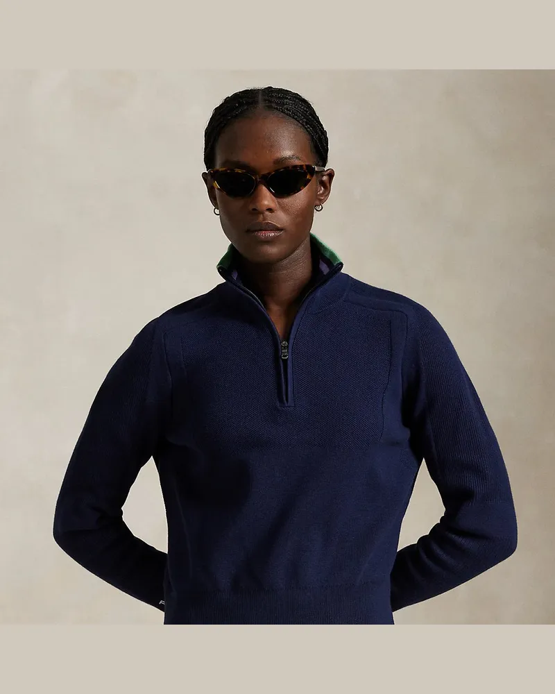 Ralph Lauren Pullover mit Kontraststreifen Blue