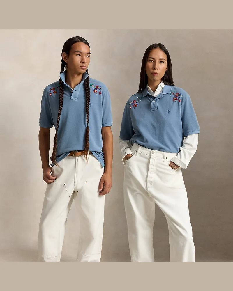Ralph Lauren Poloshirt PRL x TÓPA Singing Blossoms Blue