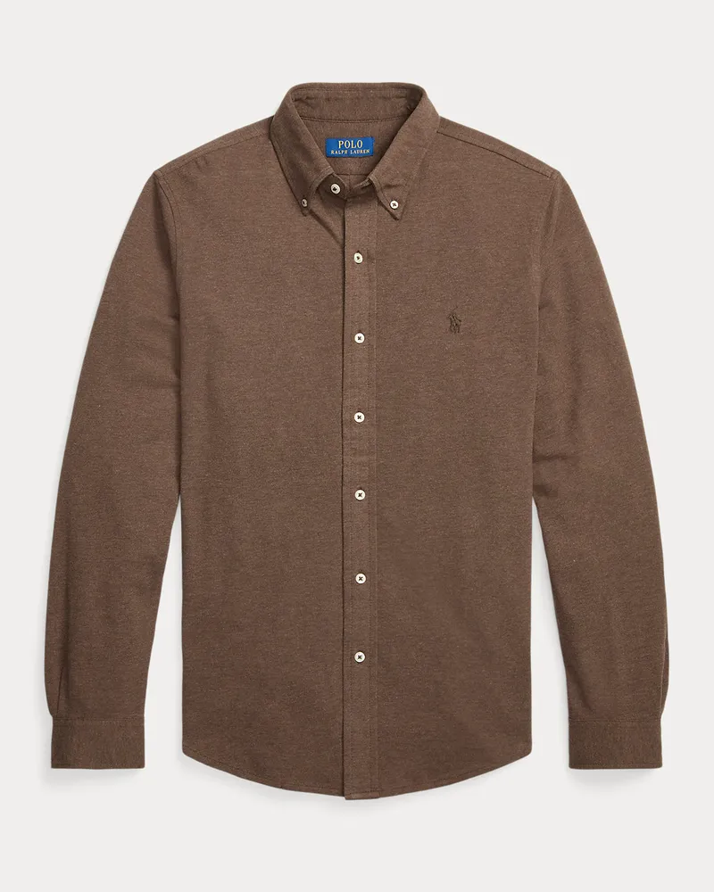 Ralph Lauren Featherweight Piqué-Hemd Brown