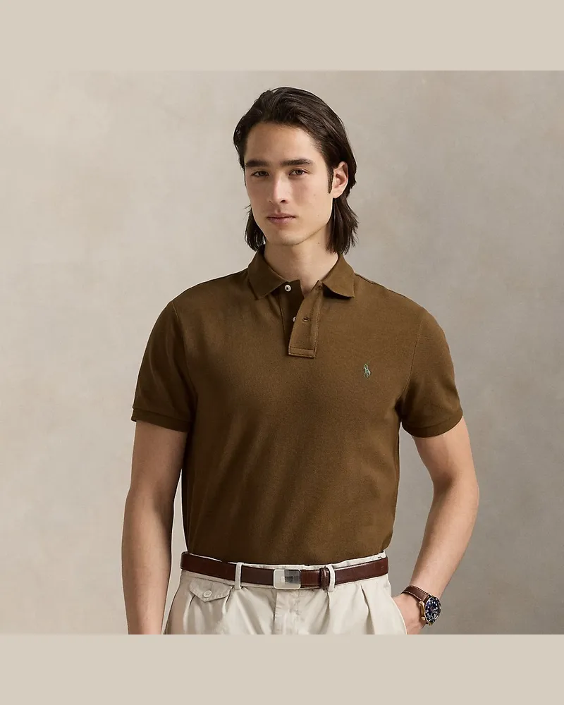 Ralph Lauren Slim-Fit Poloshirt aus Piqué Brown