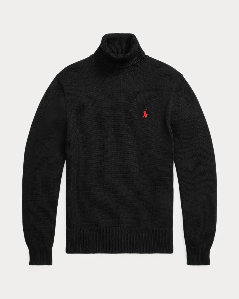 Ralph Lauren Rollkragenpullover aus Baumwolle Black