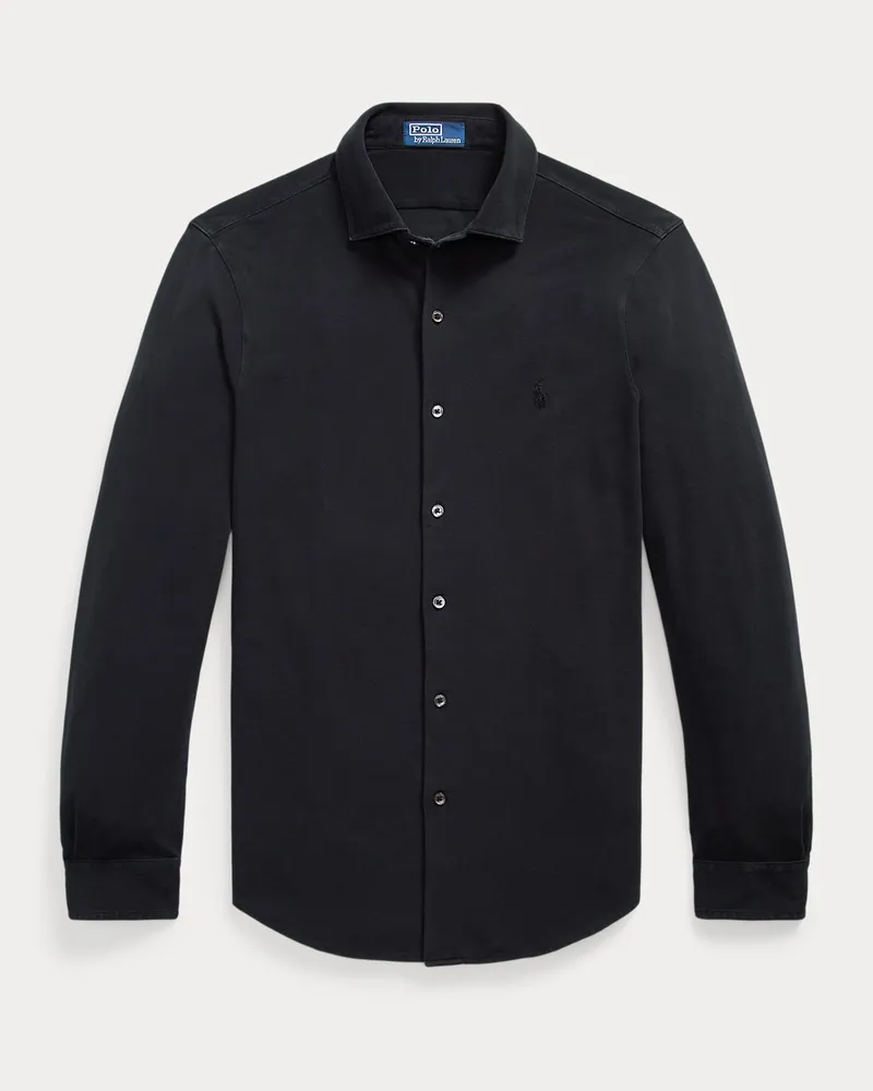 Ralph Lauren Featherweight-Piqué-Hemd Black