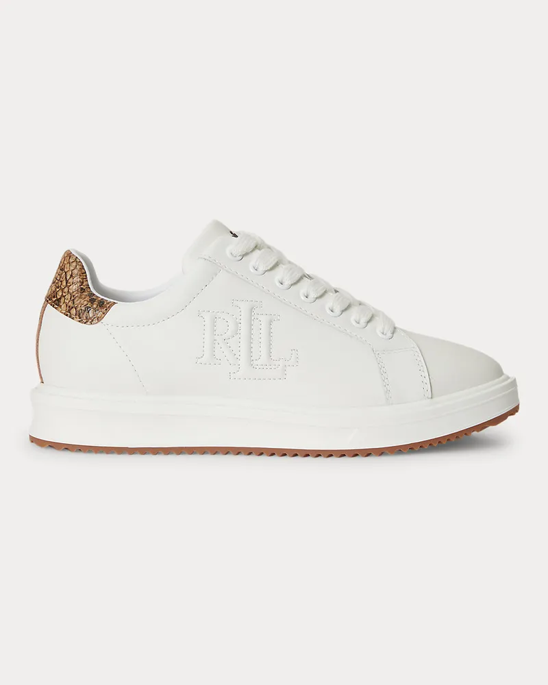 Ralph Lauren Sneaker Ainsley mit Pythonprägung White