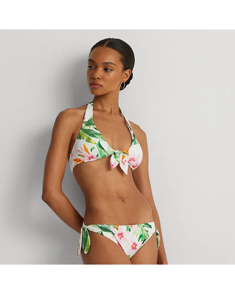 Ralph Lauren Hipster-Bikinihose mit Bindebändern White