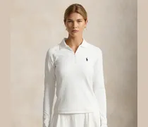 Langärmliges Poloshirt mit Zopfmuster