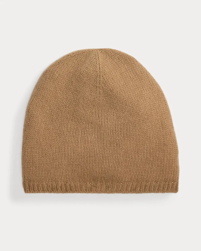Ralph Lauren Jersey-Mütze aus Kaschmirmischung Tan